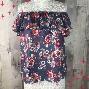 Xhilaration gray off the shoulder open back size Medium